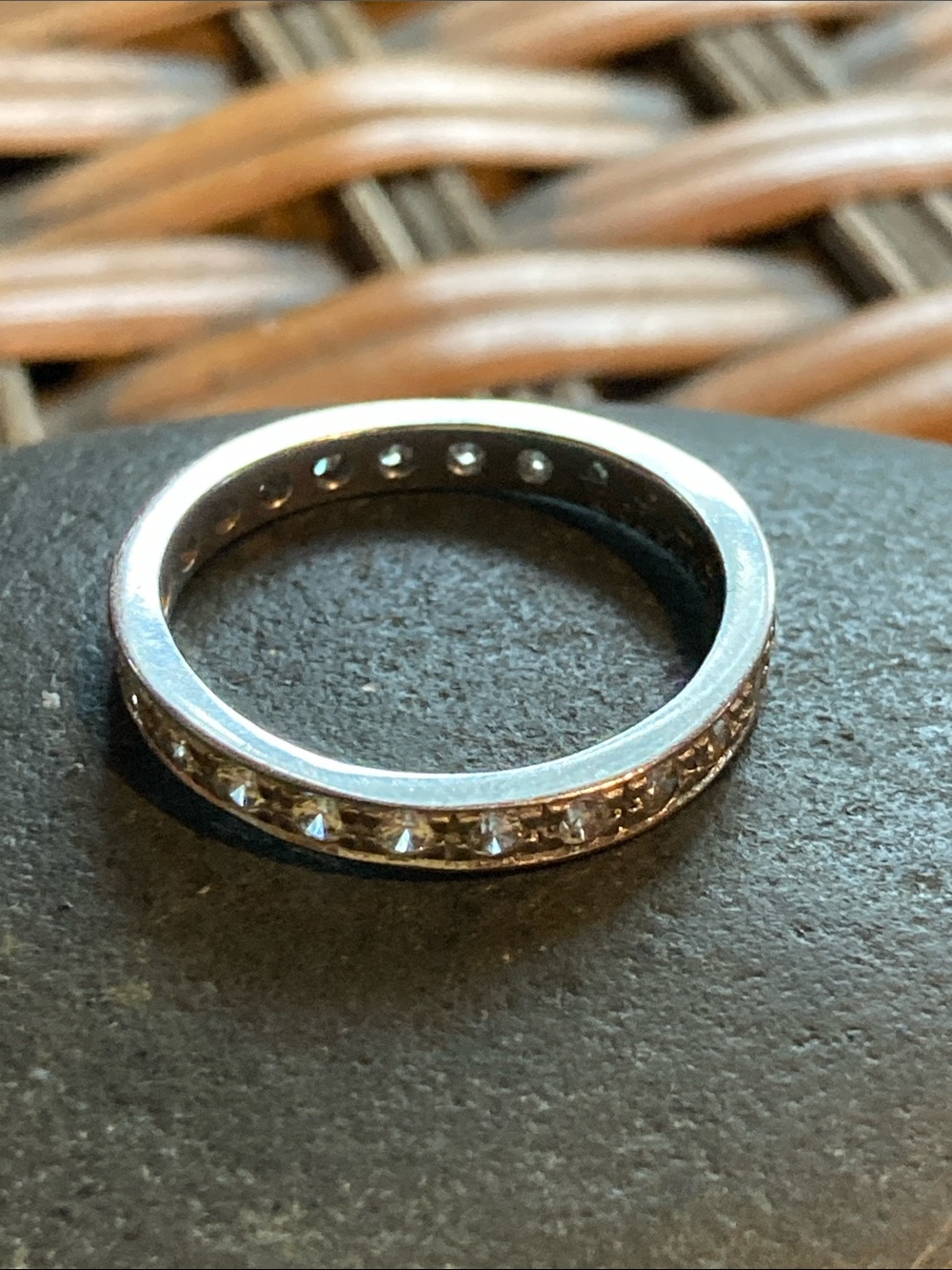 Crystal Channel-Set Eternity Ring - Silver